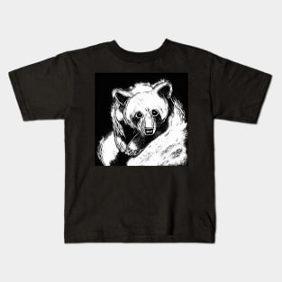 white brown bear Kids T-Shirt